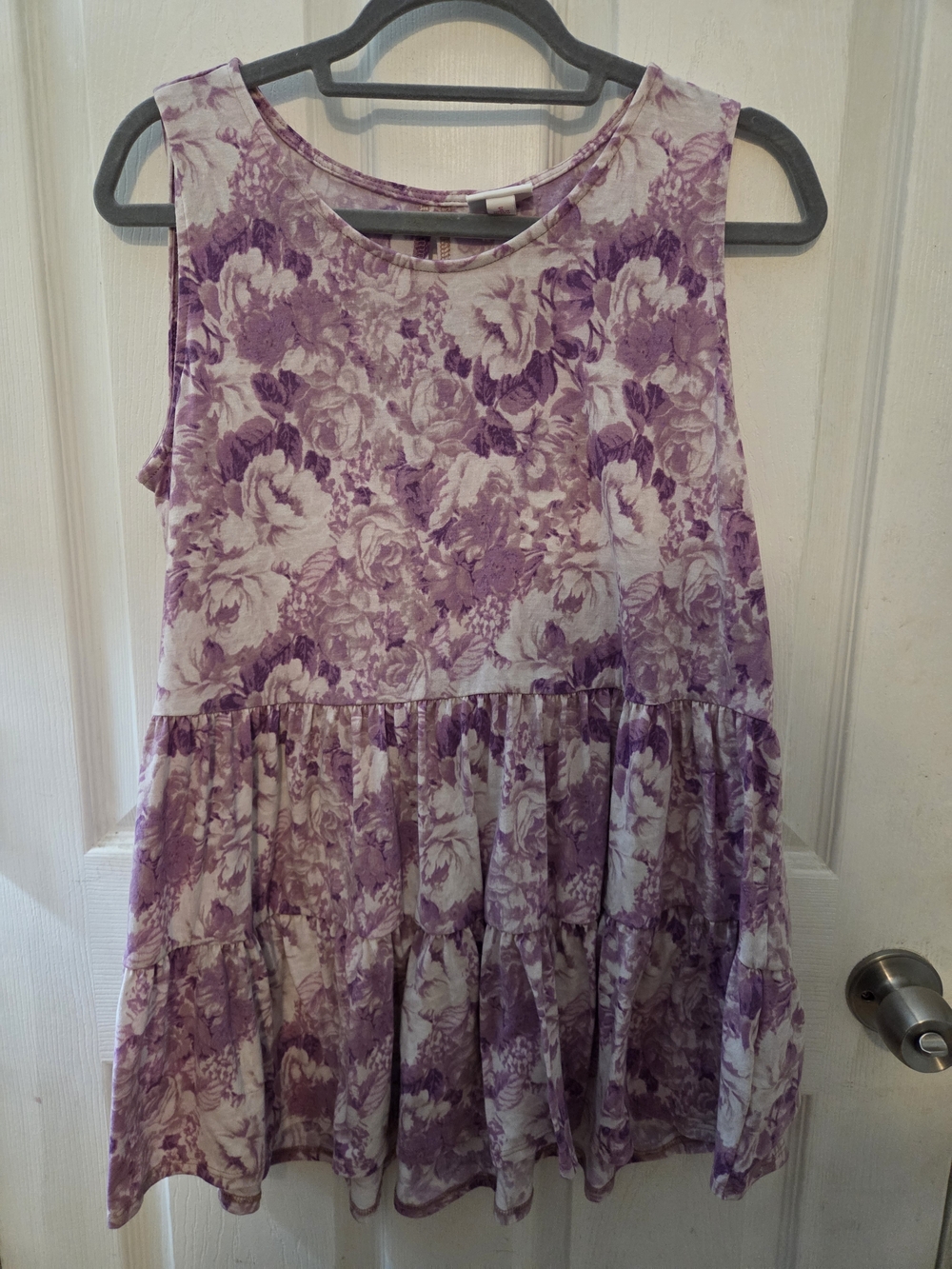 LuLaRoe Lavender Floral Scoop Neck Dress